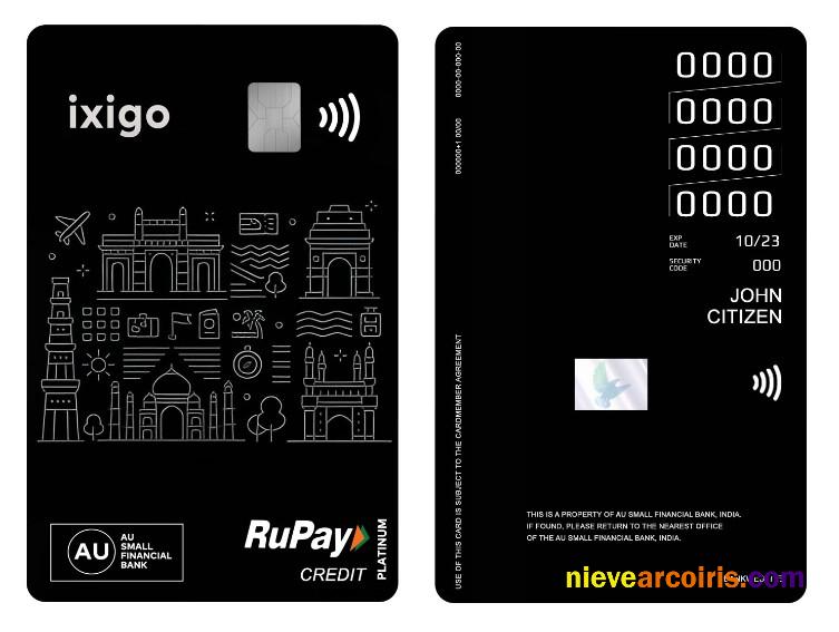 India AU Small Financial Bank RuPay platinum credit vertical card